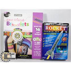 BEST FRIENDS BRACELET KIT (NEW) &ROCKET LAUNCH SET