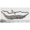 Image 1 : SILVER TONE FEATHER STYLE NECKLACE