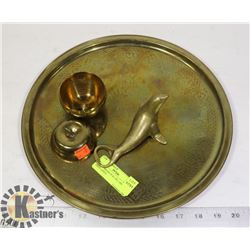HEAVY BRASS SEAL BTL OPENER/ TRAY/ APPLE