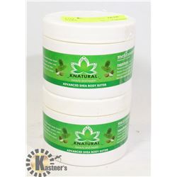 TWO TUBS OF KNATURAL ADVANCED SHEA BODY BUTTER