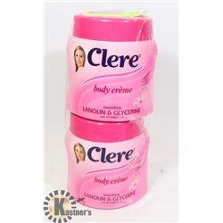 TWO TUBS OF CLERE BODY CREME