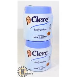 TWO TUBS OF CLERE BODY CREME