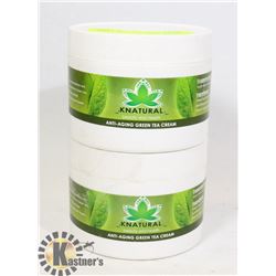 TWO TUBS OF KNATURAL ANTI AGING GREEN TEA CREAM