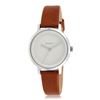 Image 3 : NEW DKNYY 32MM WHITE DIAL BROWN LEATHER BAND WATCH