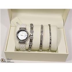 NEW ANNE KLEIN NEW YORK WATCH SET, GENUINE