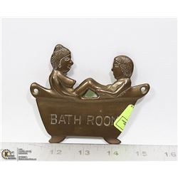 DELGIF SEXY BATH TUB BRASS DOOR SIGN