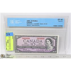 1954 CANADIAN 10 DOLLAR BILL