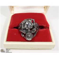 NEW MEN'S SKULL HEAD RING WITH