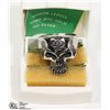 Image 1 : NEW MENS METAL SKULL FACE RING WITH #13