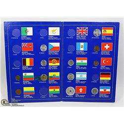 BLUE FOLDER OF COINS OF THE WORLD