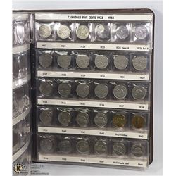 FOLDER OF CANADIAN NICKELS