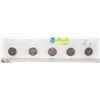 Image 1 : STRIP OF 5 CAD 1968 NICKEL DOLLAR COINS