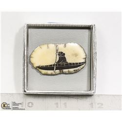 PAINTED ANTLER BROACH