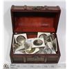 Image 1 : TREASURE CHEST OF TOKENS AND TRADE DOLLARS.
