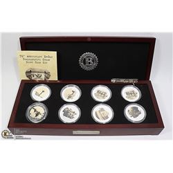 SET OF 8 D DAY COINS WITH COA