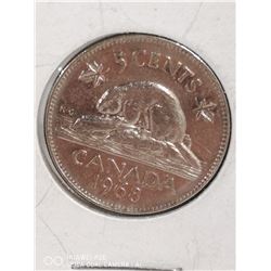 1968 CANADIAN 5 CENT COIN