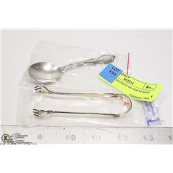 LOT OF 2 ANTIQUE SILVER SPOONS