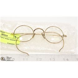PAIR OF ANTIQUE WIRE RIMMED GLASSES