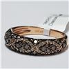 Image 4 : 1) 14KT ROSE GOLD CHOCOLATE DIAMOND RING. SIZE 7