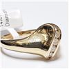 Image 2 : 3) 14KT YELLOW GOLD DIAMOND RING. SIZE 7.5