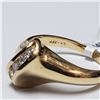 Image 3 : 3) 14KT YELLOW GOLD DIAMOND RING. SIZE 7.5