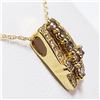 Image 2 : 4) 18 KARAT YELLOW GOLD CHOCOLATE DIAMOND PENDANT