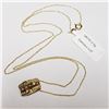 Image 3 : 4) 18 KARAT YELLOW GOLD CHOCOLATE DIAMOND PENDANT