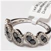 Image 3 : 7)14KT WHITE GOLD FANCY COLORED BLACK DIAMOND RING