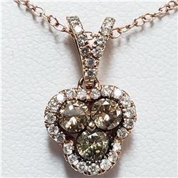 10) 14KT ROSE GOLD CHOCOLATE & COGNAC COLORED