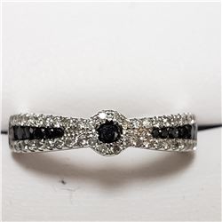 79) 14KT WHITE GOLD FANCY COLORED BLACK DIAMOND