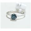 Image 3 : 34)14KT WHITE GOLD FANCY COLORED DIAMOND SOLITAIRE