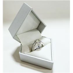 38) 14KT WHITE GOLD DIAMOND RING. SIZE 7