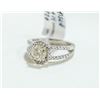 Image 2 : 38) 14KT WHITE GOLD DIAMOND RING. SIZE 7