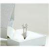 Image 3 : 38) 14KT WHITE GOLD DIAMOND RING. SIZE 7