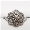 Image 1 : 21) 18KT WHITE GOLD DIAMOND RING. SIZE 10