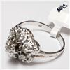 Image 2 : 21) 18KT WHITE GOLD DIAMOND RING. SIZE 10