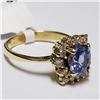 Image 2 : 20) 18KT YELLOW GOLD CEYLON SAPPHIRE & DIAMOND
