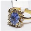 Image 3 : 20) 18KT YELLOW GOLD CEYLON SAPPHIRE & DIAMOND
