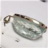 Image 2 : 62)14KT YELLOW GOLD AQUAMARINE PENDANT.