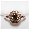 Image 1 : 53) 10KT ROSE GOLD FANCY COGNAC COLORED DIAMOND