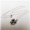Image 2 : 70) 18KT WHITE GOLD BLACK DIAMOND PENDANT WITH