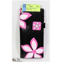 NEW LARGE FLOWER DESIGN SHAGWEAR WALLET