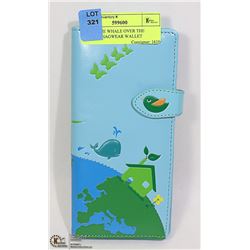 NEW BLUE WHALE OVER THE EARTH SHAGWEAR WALLET