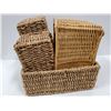 Image 1 : LOT OF DECORATIVE WICKER BASKETS