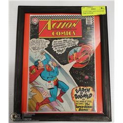 ACTION COMIC #342 COLLECTOR COMIC IN FRAME.