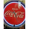 Image 2 : NEON COCA COLA WALL CLOCK 15" DIAMETER. RUNS ON