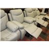 Image 3 : NEW SF3558 GREY LEATHERETTE RECLINING SOFA  78"