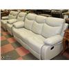 Image 1 : NEW SF3558 GREY LEATHERETTE RECLINING SOFA WITH