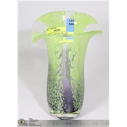 MURANO GLASS YELLOW AND PURPLE VASE