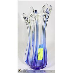 BLUE ART GLASS VASE